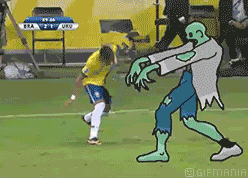 GIF animado (24185) Neymar zombie
