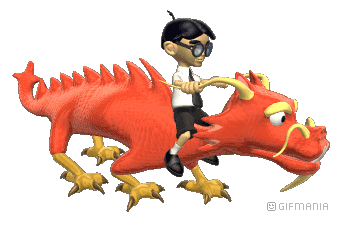 GIF animado (21814) Nino montando dragon chino