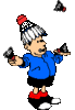 GIF animado (15236) Nino volantes badminton