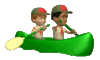 GIF animado (16436) Ninos canoa