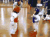 GIF animado (15176) Ninos practicando taekwondo
