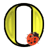 GIF animado (25634) Numero 0 amarillo mariquita