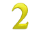 GIF animado (25473) Numero 2 3d amarillo