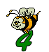 GIF animado (28672) Numero abeja