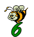 GIF animado (28674) Numero abeja
