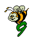 GIF animado (28677) Numero abeja