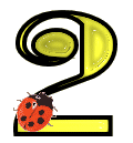 GIF animado (25636) Numero amarillo mariquita