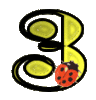GIF animado (25637) Numero amarillo mariquita