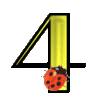 GIF animado (25638) Numero amarillo mariquita
