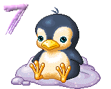 Imagen GIF de Numero pinguino animado