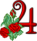 GIF animado (27315) Numero romantica rosas rojas