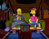 GIF animado (19330) Otto mann y homer simpson