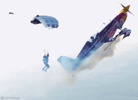 GIF animado (16346) Paracaidista avioneta