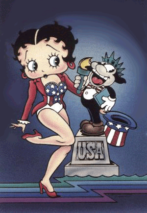 GIF animado (17371) Patriotismo betty boop