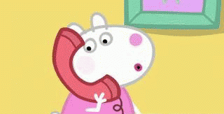 GIF animado (19611) Peppa pig hablando por telefono