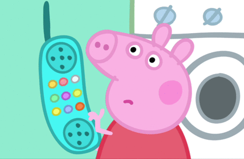 GIF animado (19614) Peppa pig llamando por telefono