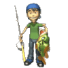 GIF animado (16403) Pescador