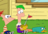 GIF animado (19006) Phineas y ferb cambiando de pelo