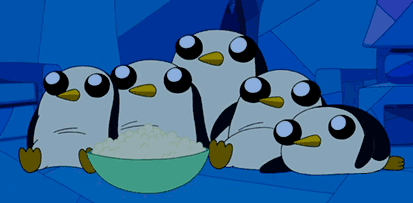 Imagen GIF de Pinguinos rey hielo animado
