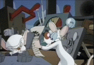GIF animado (19964) Pinky y cerebro tramando