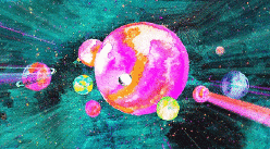 GIF animado (21482) Planetas coloridos