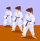 GIF animado (15145) Practicando karate