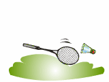 GIF animado (15245) Raqueta volante badminton