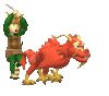 GIF animado (21816) Samurai persiguiendo dragon asiatico