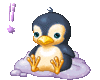GIF animado (29057) Signo admiracion pinguino