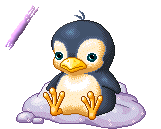 Imagen GIF de Signo barra pinguino animado