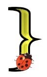 GIF animado (25652) Signo cierra parentesis llave amarillo mariquita