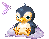 GIF animado (29062) Signo parentesis angular derecho pinguino
