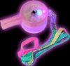 GIF animado (16486) Silbato rosa con luz