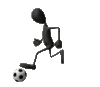 GIF animado (16066) Silueta futbolista