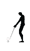GIF animado (16148) Silueta jugador golf