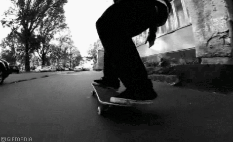 GIF animado (16509) Skaters blanco negro