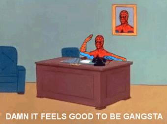 GIF animado (24284) Spiderman gangsta meme