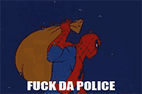 GIF animado (24287) Spiderman policias
