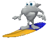 GIF animado (16630) Tiburon surfeando