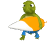 GIF animado (16632) Tortuga surfero