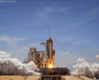 GIF animado (21593) Transbordador espacial despegando