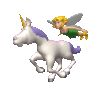 GIF animado (21759) Unicornio galopando hada