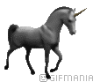 Imagen GIF de Unicornio negro animado