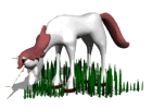 GIF animado (21765) Unicornio pastando