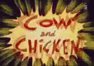 GIF animado (16938) Vaca y pollo