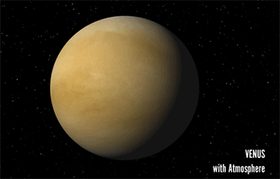 GIF animado (21457) Venus con sin atmosfera