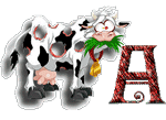 GIF animado (32259) Abecedario vacas divertidas