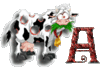 GIF animado (32259) Abecedario vacas divertidas