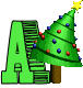 GIF animado (40661) Letra a arbol navidad