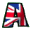 GIF animado (42515) Letra a bandera inglaterra